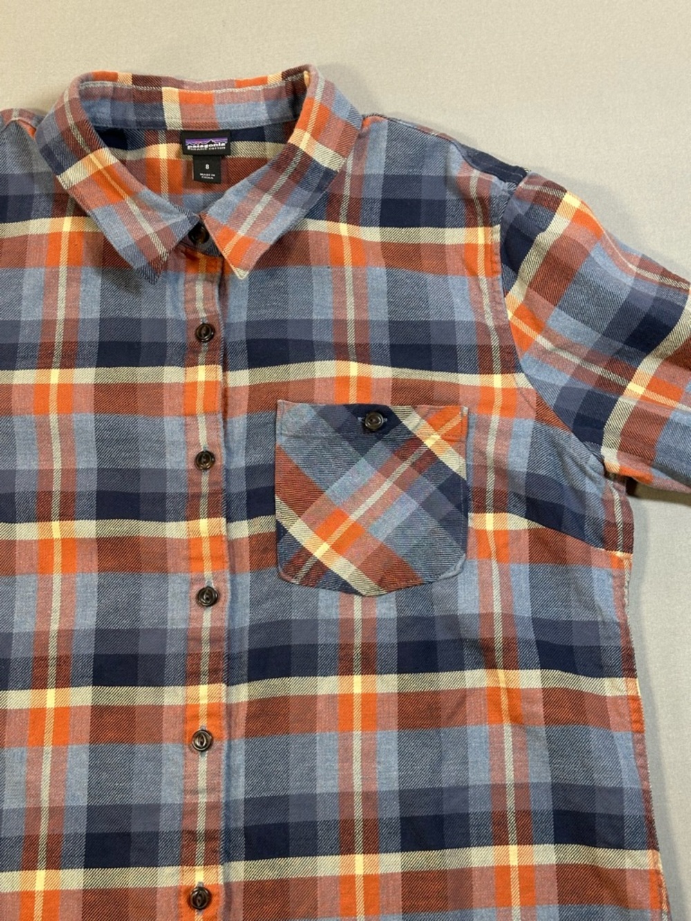 Patagonia Heywood Flannel Shirt, Button Up, Organic Cotton - Womens 8 - Picture 7 of 15